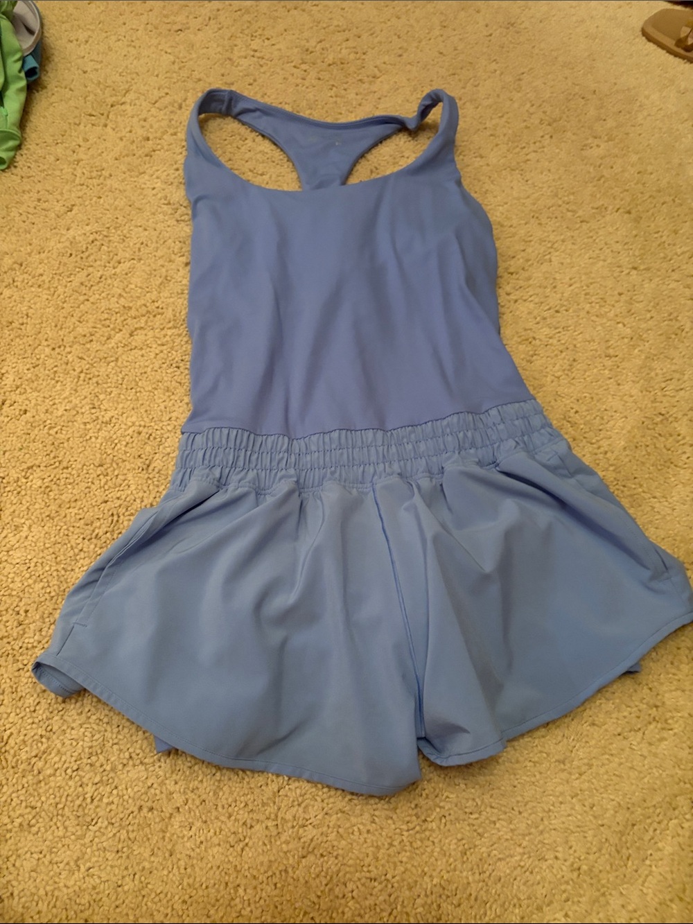aerie Light Blue Racerback Romper